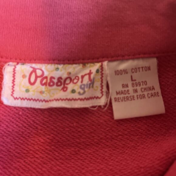 Vintage Passport Girl Dress Jacket Child’s Large Pink 1960’s Style Short Sleeve - Picture 2 of 10